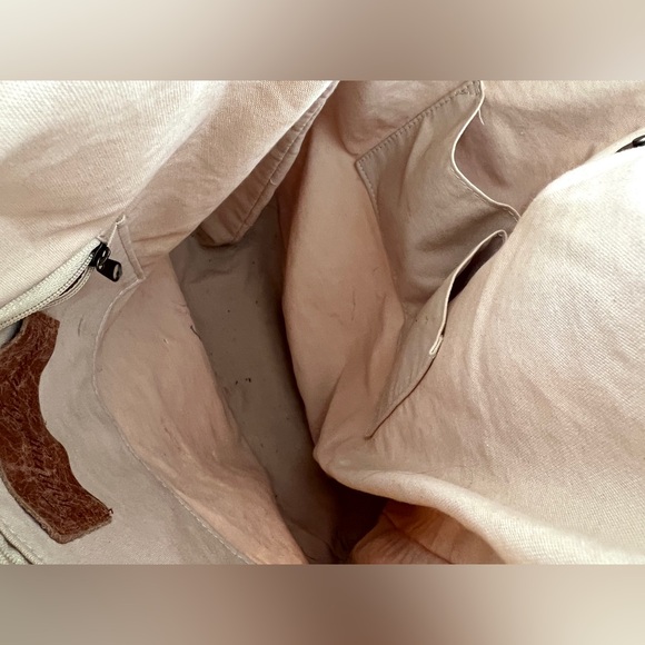 TOMMY BAHAMA purse / extra large woven raffia and leather hobo bag purse - Picture 5 of 7